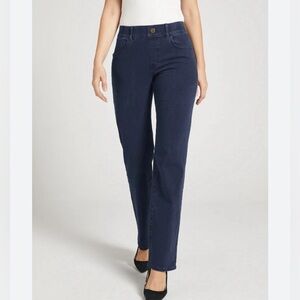 Betabrand Signature Denim Bootcut‎ Jeans Size M Blue Pull On W1118 IN